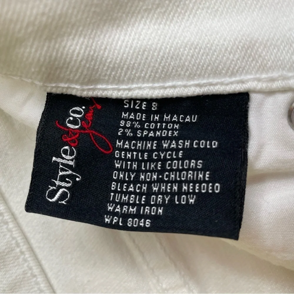 Style & Co White Easy Style Jeans Size 8 - Picture 3 of 7